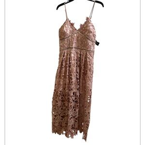 NWT Showpo Day Delight Crochet Dress in Mochacrochet Size 12